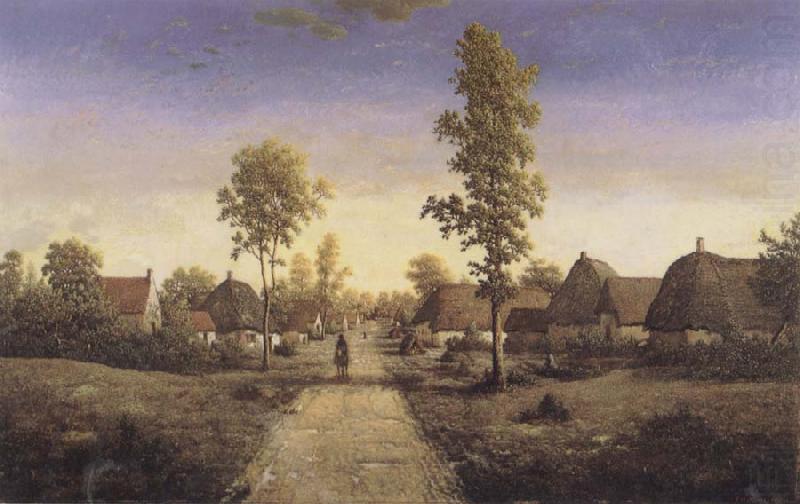 Pierre etienne theodore rousseau The Village of Becquigny china oil painting image